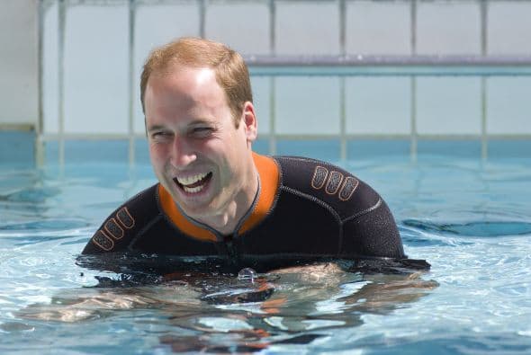 William se dio un alegre chapuzón