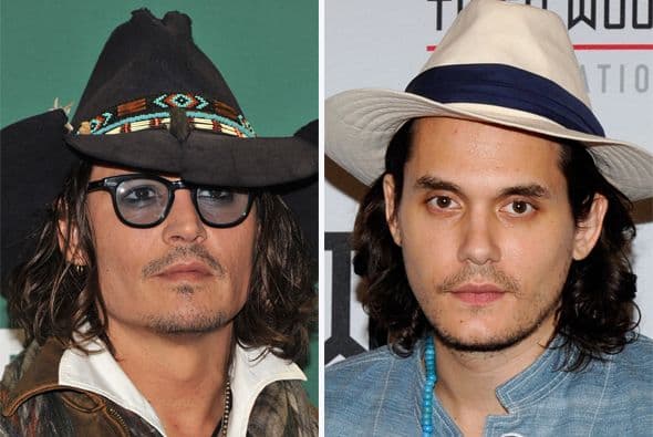 Johnny Depp y John Mayer, novio de Katy Perry, tienen la misma mirada seductora.