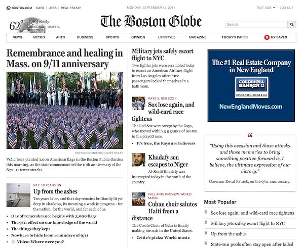 BostonGlobe.com lanzó un muro de pago en 2011, apuntando a sus lectores digitales más comprometidos.