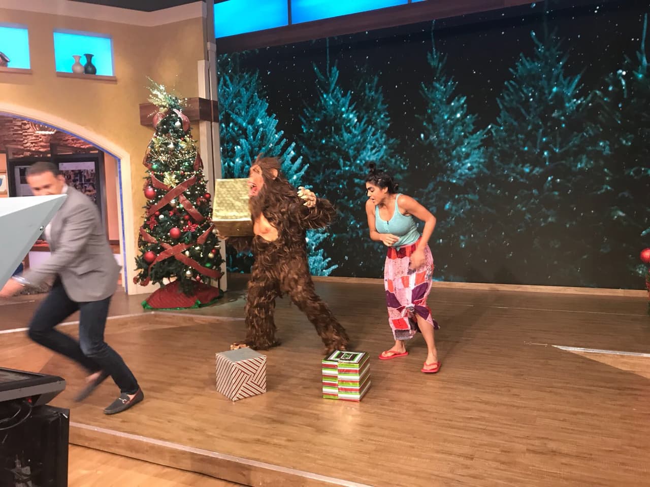 Lástima Mela, este invitado sorpresa arruinó la grabación. Definitivamente, estas cosas solo pasan en Despierta América.