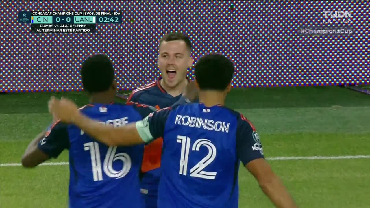 ¡Golazo de Cincinnati! Madrugan a Tigres y a los 3 minutos se abre el marcador