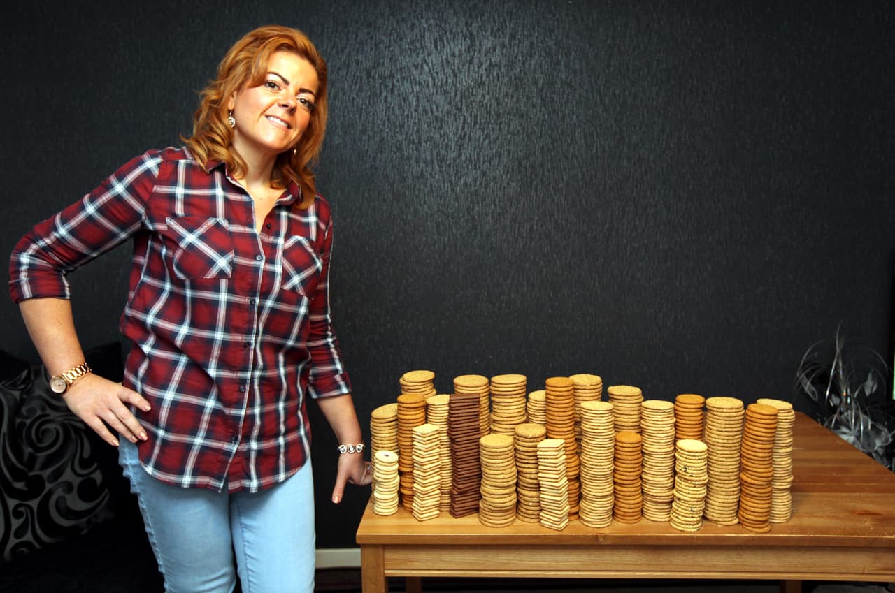 ¡Qué difícil es dejar las ricas, deliciosas y adictivas galletas! Aun así, ella lo logró.