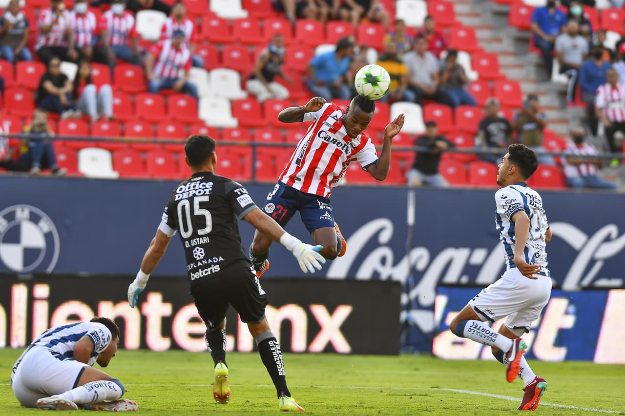 Atlético de San Luis le empató de último minuto (2-2) a Pachuca en la ida de los Cuartos de Final.