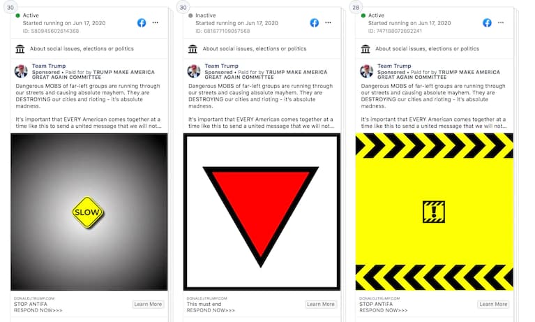 <br>El triángulo invertido rojo fue utilizado por los nazis para designar enemigos políticos en los campos de concentración. (Imagen de Facebook)