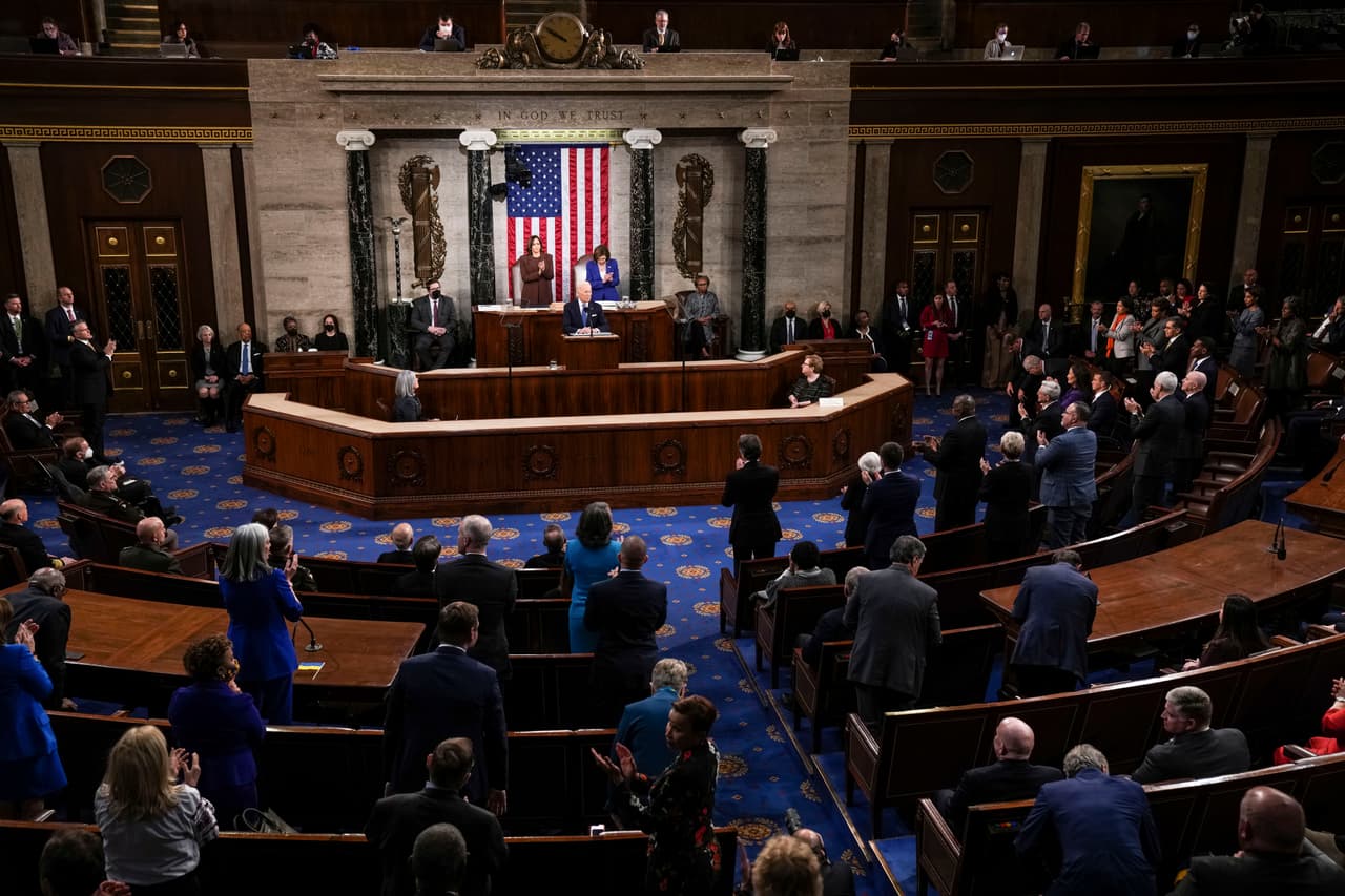 El presidente Joe Biden durante su discurso sobre el Estado de la Unión.