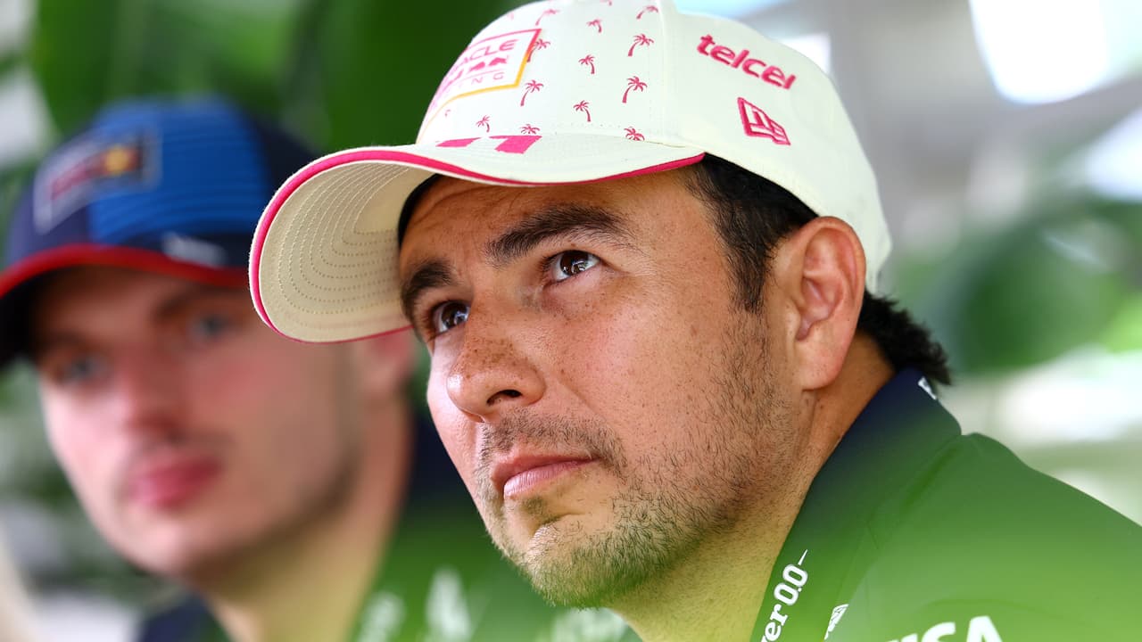 Checo presenta casco en honor a los latinos para GP de Miami