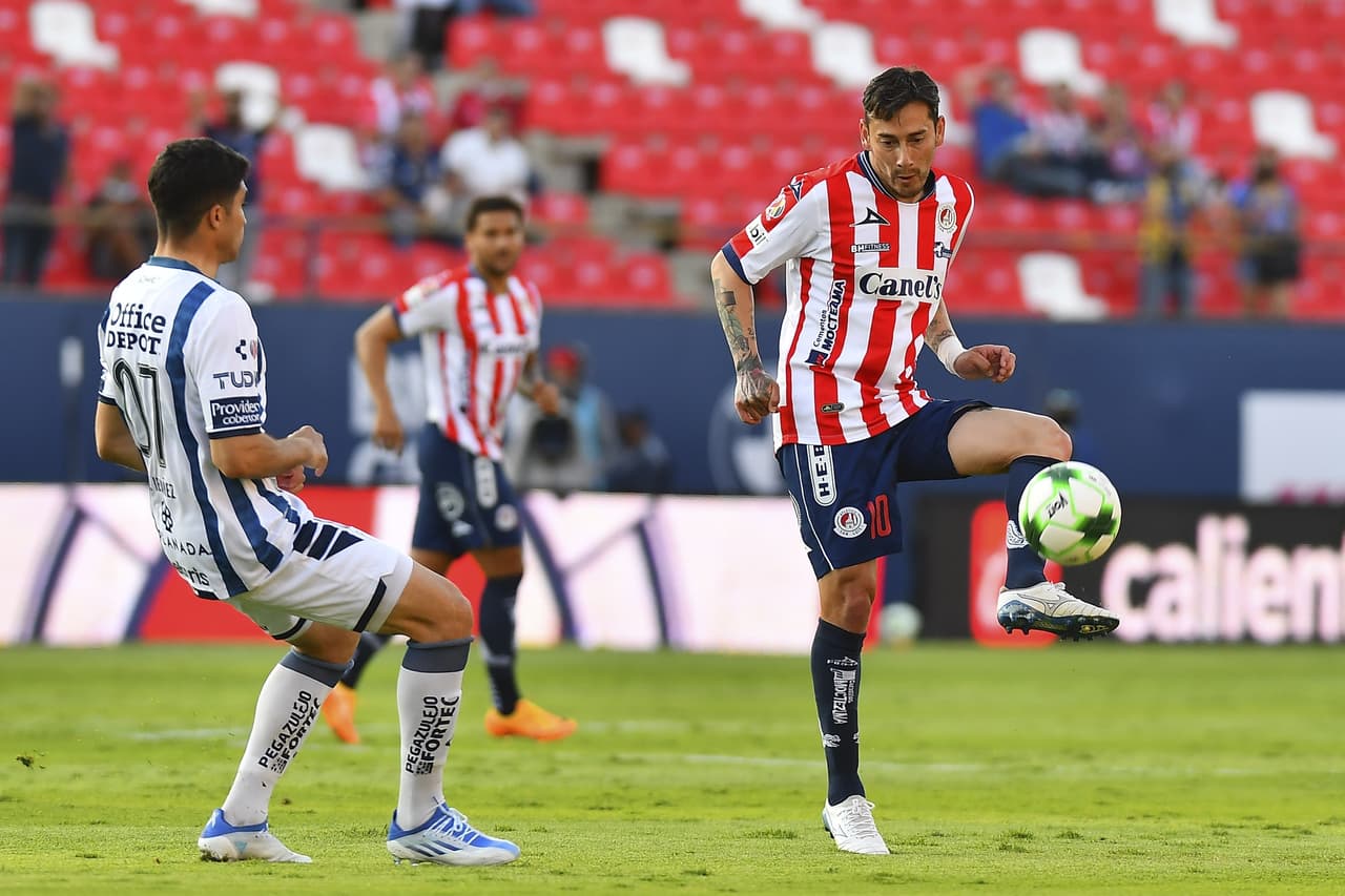 Atlético de San Luis le empató de último minuto (2-2) a Pachuca en la ida de los Cuartos de Final.