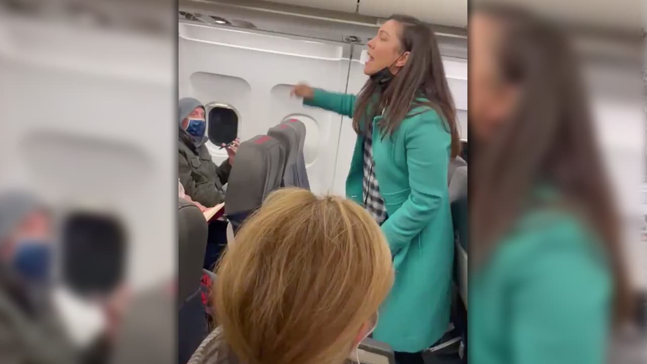 Pasajera se niega a usar la mascarilla en un vuelo de Charlotte a Washington DC