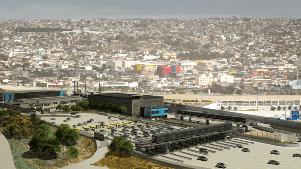 Los carriles para salir de EEUU hacia la aduana de El Chaparral, en Tijuana.