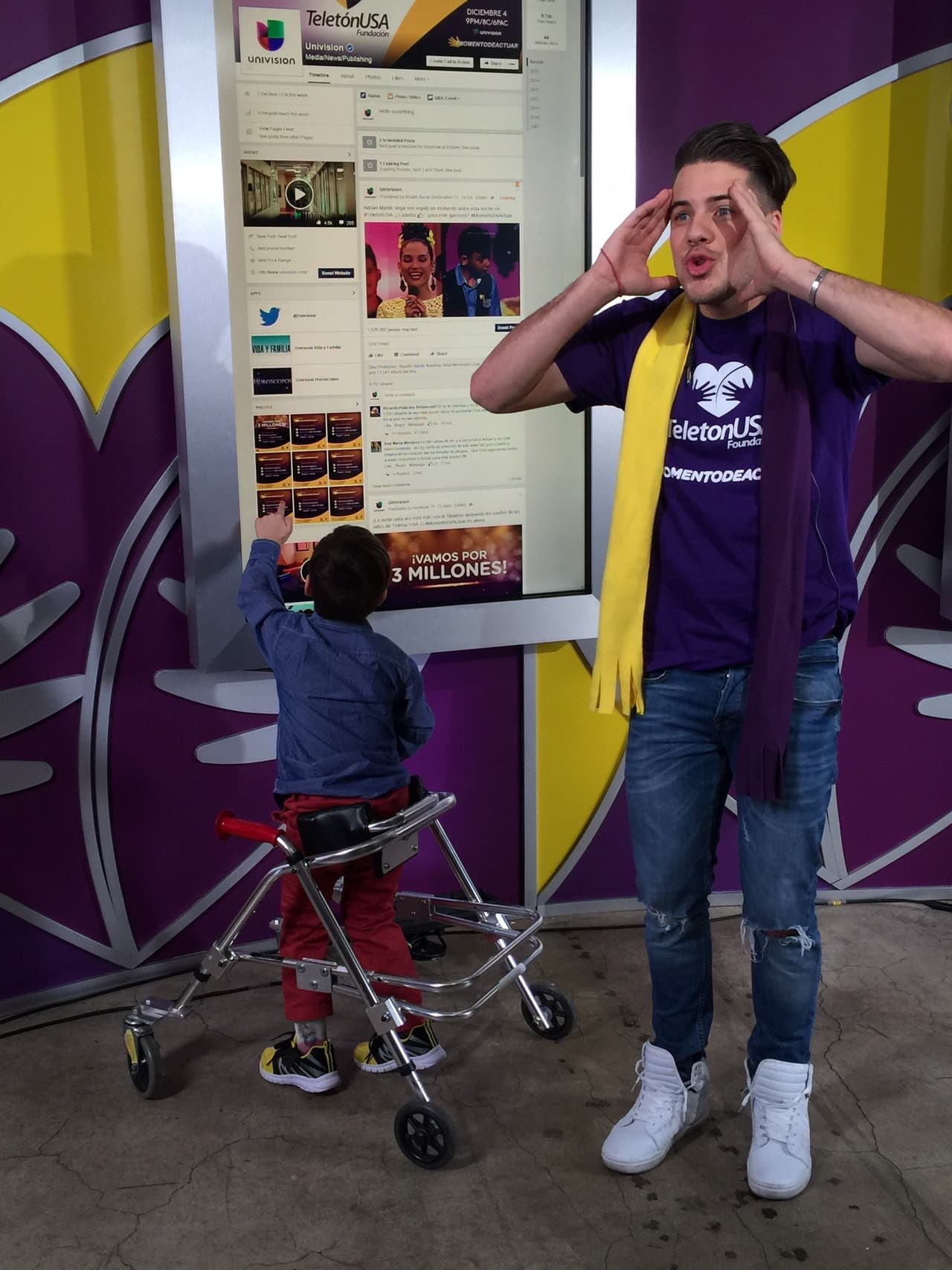 Varios artistas abrieron su corazón para escuchar las historias de los niños del Teletón USA.