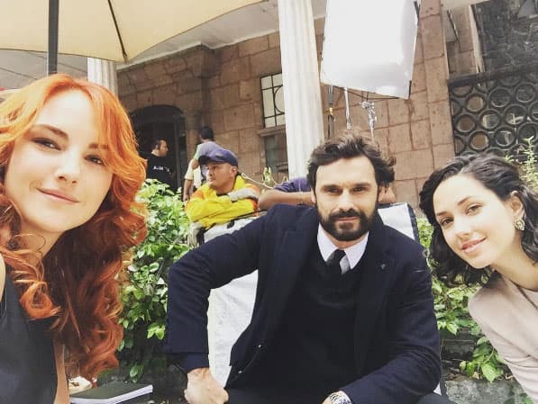 Jade, Iván y Ximena aprovecharon un corte para tomarse una selfie.