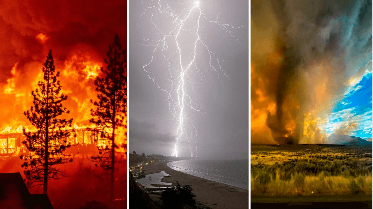 <b>9.- Temperaturas sofocantes e incendios incontrolables:</b>
<br>En California, la 
<a href="https://www.univision.com/local/los-angeles-kmex/fotos-2020-la-peor-temporada-de-incendios-en-la-historia-de-california-fotos">temporada de incendios 2020 </a>fue increíblemente intensa en términos meteorológicos. Las olas de calor que azotaron a la región, fueron causantes de apagones, voraces incendios y alertas de salud en medio de una mortal pandemia.
<br>