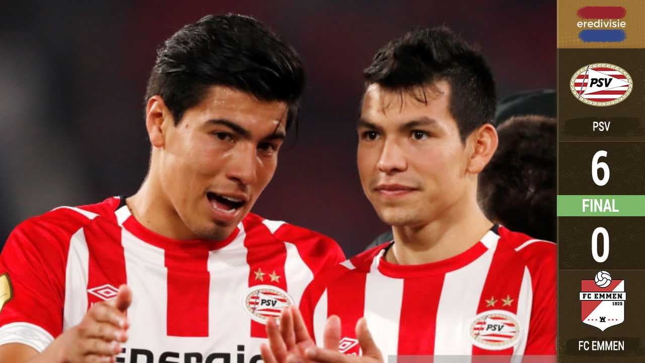 'Chucky' y 'Guti' se vuelven a lucir: goles y asistencias en paliza del PSV sobre el FC Emmen