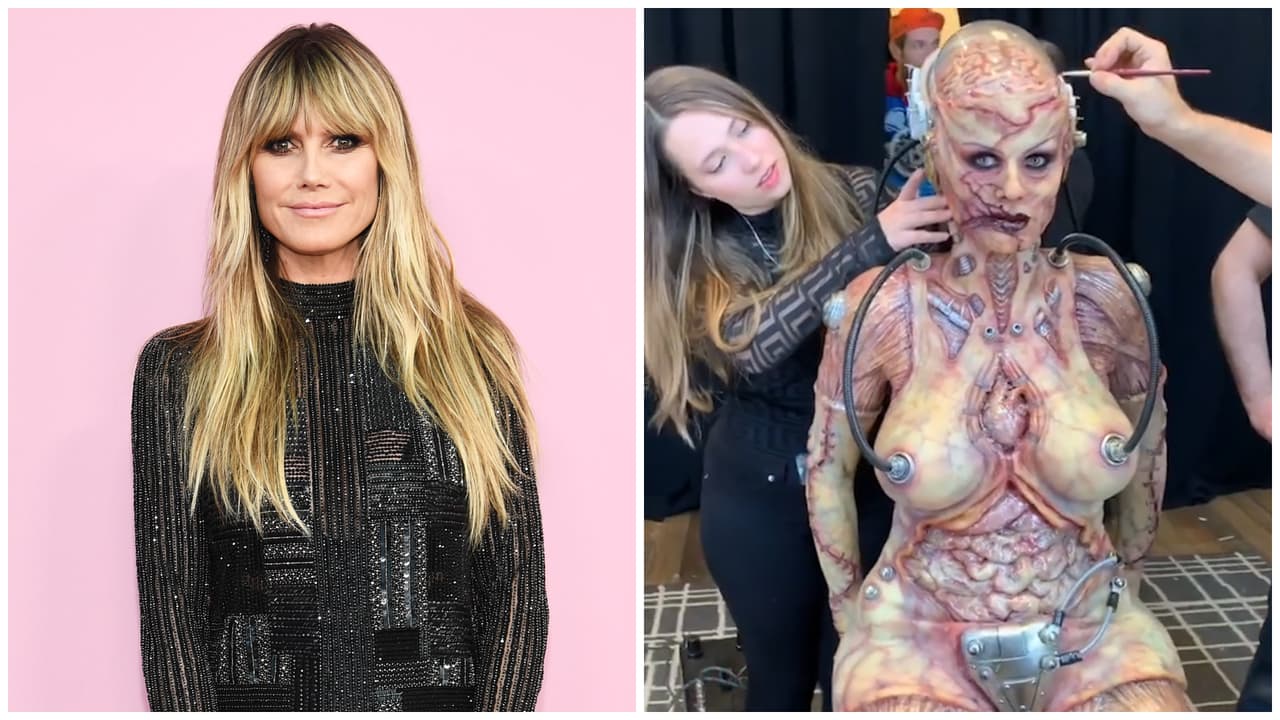 La impresionante transformación de Heidi Klum para conseguir su disfraz de Halloween