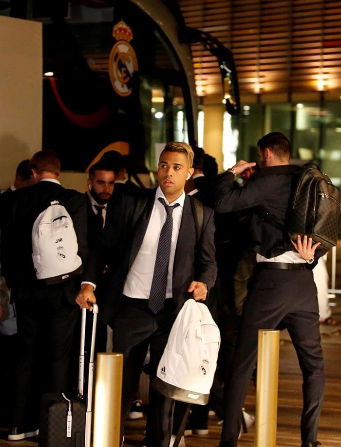 Los integrantes de Real Madrid llegaron a Abu Dhabi (Emiratos Árabes Unidos) para enfrentar en la Semifinal al Mundial de Clubes contra Kashima Antlers y mantenerse como campeón defensor del torneo.