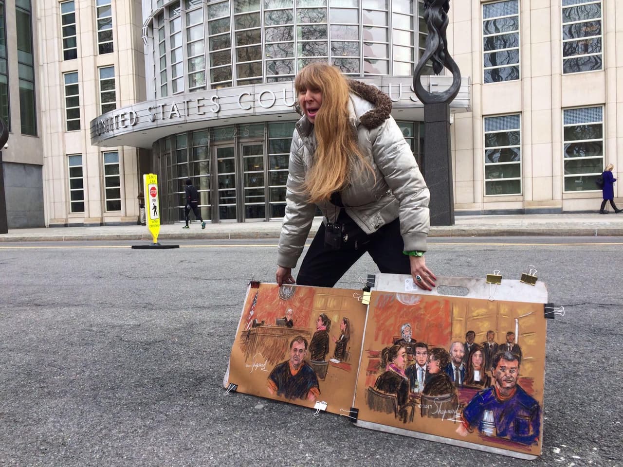 Dentro del juicio a 'El Chapo': quién está detrás de las ilustraciones, lo único que podemos ver de las audiencias