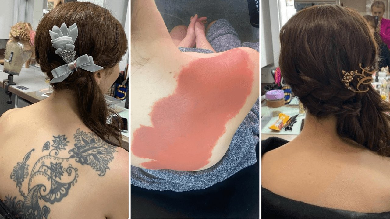 Así cubre el equipo de 'Bridgerton' el tatuaje de Claudia Jessie.