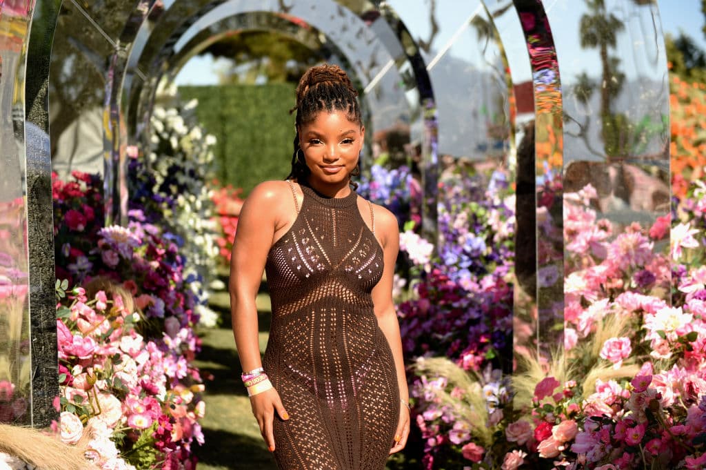 LA QUINTA, CALIFORNIA - APRIL 17: Halle Bailey attends the REVOLVE x The h.wood Group Present REVOLVE FESTIVAL at Merv Griffin Estate on April 17, 2022 in La Quinta, California. (Photo by Vivien Killilea/Getty Images for REVOLVE)