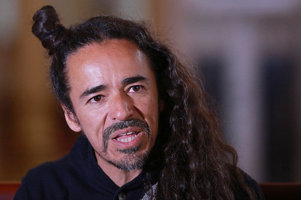 MEXICO CITY, MEXICO - APRIL 04: Ruben Albarran of Hoppo! speaks during a press conference at Teatro de la Ciudad on April 04, 2016 in Mexico City, Mexico. (Photo by Hector Vivas/LatinContent/Getty Images)