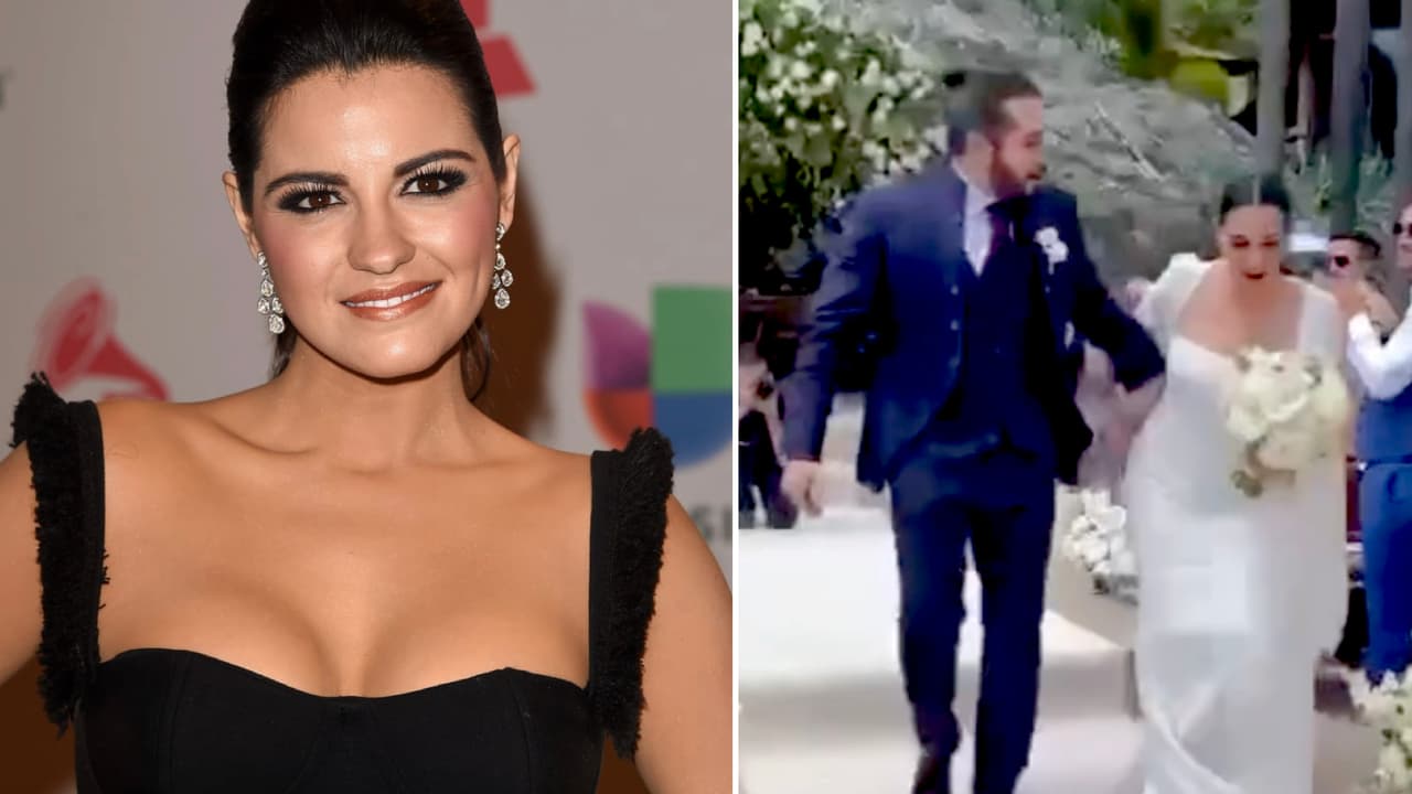 El momento en que Maite Perroni casi se cae tras darle el "sí" a Andrés Tovar en el altar