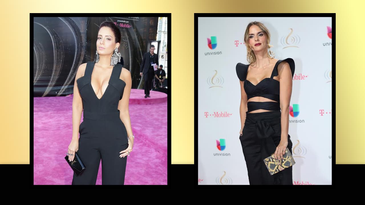 Aleyda Ortíz y Karen Martínez compartieron la misma tendencia: 
<i>black jumpsuits</i>.