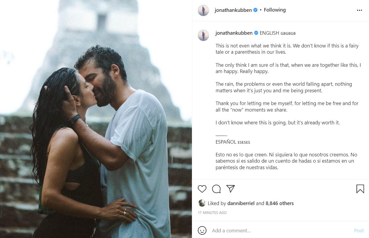 Aislinn Derbez y su nuevo novio Jonathan Kubben.