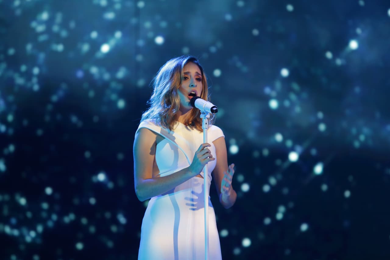 Cantó un género que a ella le queda muy bien, su segunda vez cantando un tema de Jesse & Joy.