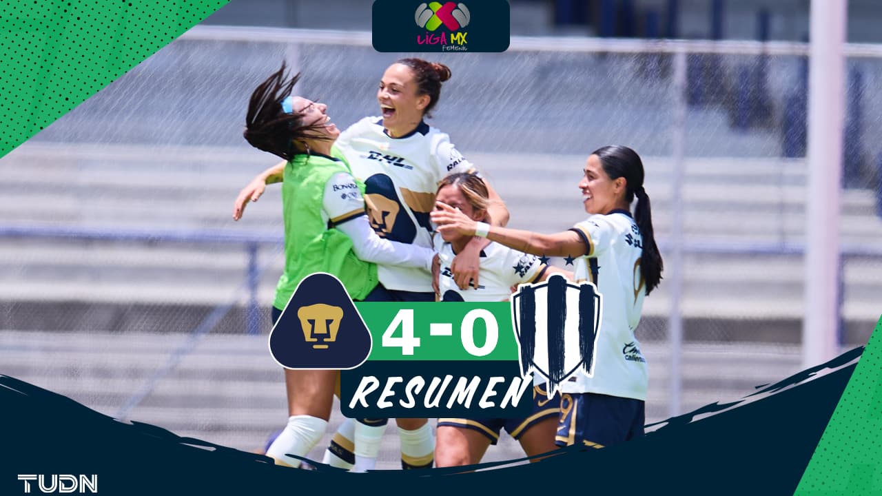 ¡De escándalo! Golea Pumas a Rayadas en inicio de Liga MX Femenil