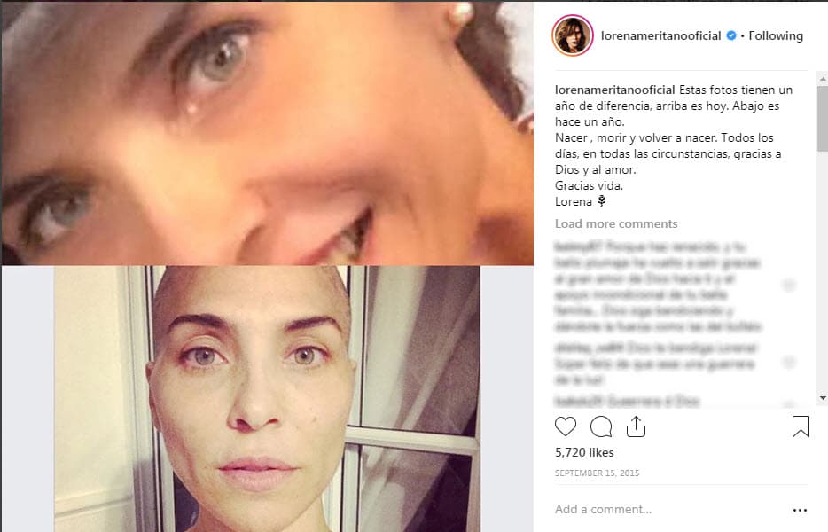 En abril de 2016 le extirparon el seno izquierdo y en julio las trompas y los ovarios.