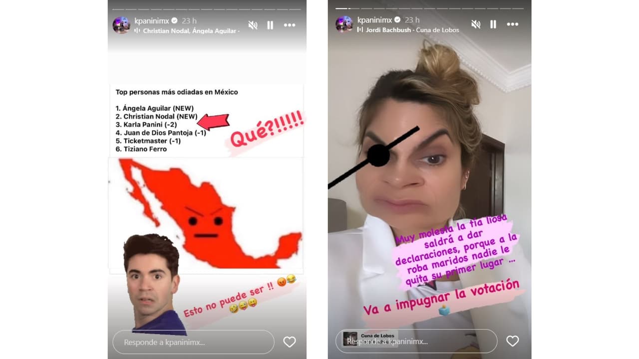 Karla Panini bromeó ante la situación de Nodal y Ángela Aguilar.