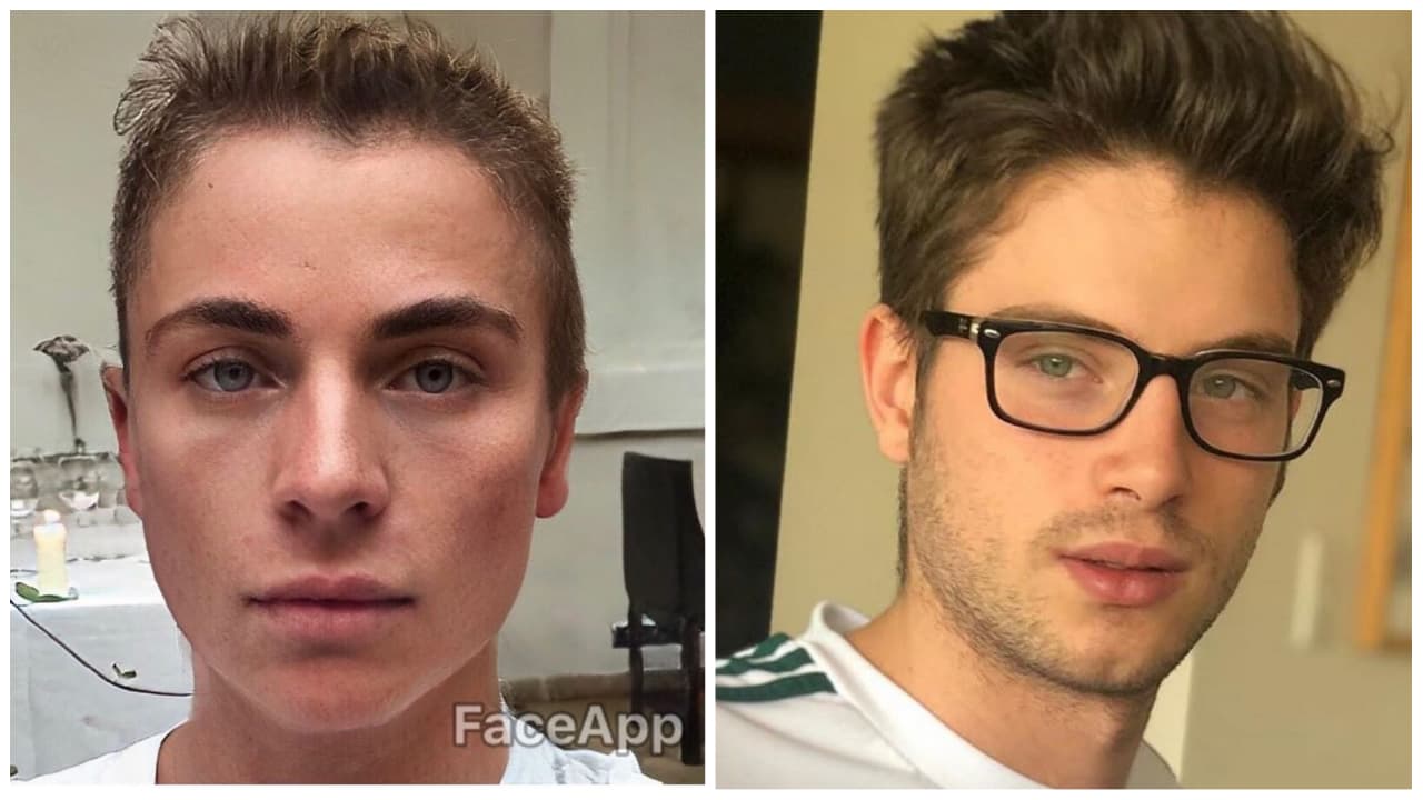 La actriz se dio cuenta que 
<b>su hijo de 20 años (derecha) es igual a ella</b>: "Si yo fuera hombre... sería como Nicolás. Fiú que se parece a mí", escribió en Instagram.