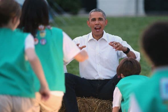 Las exploradoras se convirtieron así en el primer grupo en hacer un campamento en las inmediaciones de la Casa Blanca.