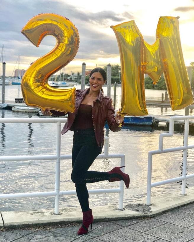 En noviembre de 2018, Francisca Lachapel celebró haber alcanzado los dos millones de seguidores en Instagram con esta foto en la que se le ve muy sonriente.