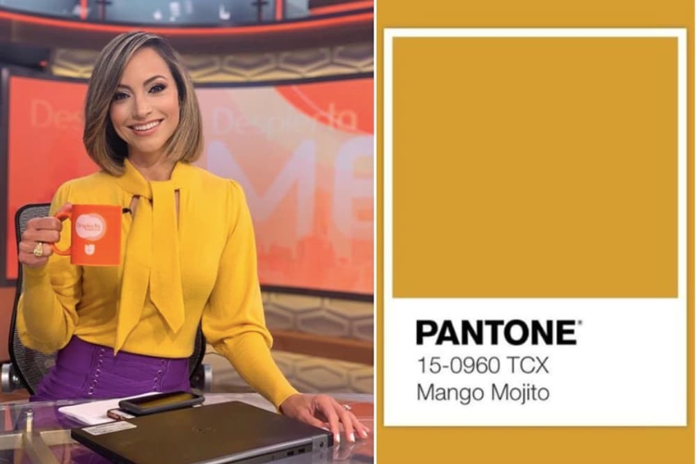 MANGO MOJITO.- Este bellísimo color mostaza lo vamos a ver por todas partes ya que es perfecto para rubias y castañas.