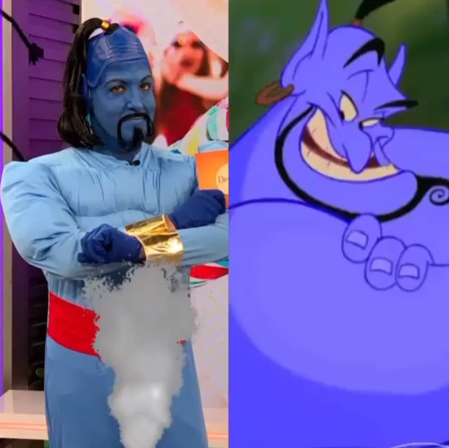 La transformación de Raúl fue idéntica a la del Genio y hasta nos costó trabajo reconocerlo por su excepcional caracterización.