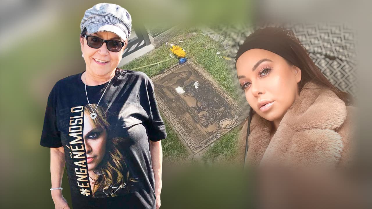 Con “presión alta”, doña Rosa visita la tumba de Jenni Rivera y responde a críticas por felicitar a Chiquis