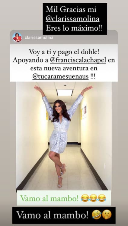 Su compatriota dominicana Clarissa Molina también apostaba por ella.