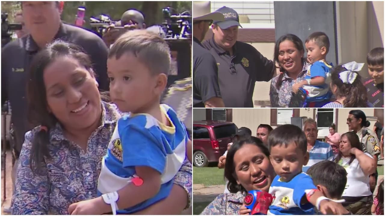 Christopher estuvo dos días en observación médica en el Texas Children's Hospital y volvió a su hogar, donde fue recibido por su familia y miembros de la comunidad. El menor iba a bordo de una de las patrullas del condado Grimes y detrás de él transitaba una caravana de personas que se quisieron sumar a la bienvenida.