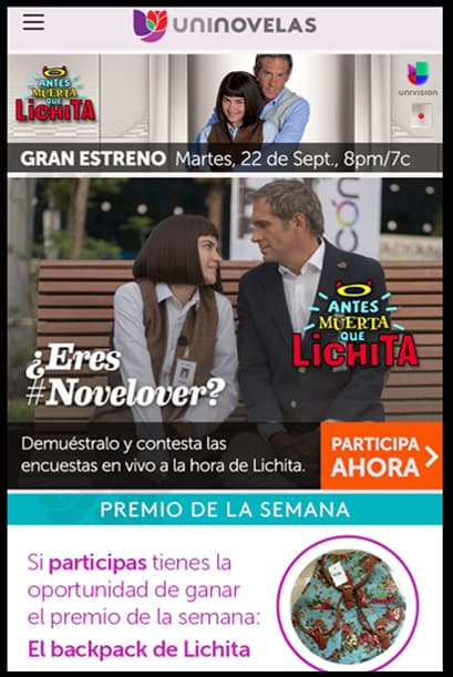 Univision App UniNovelas