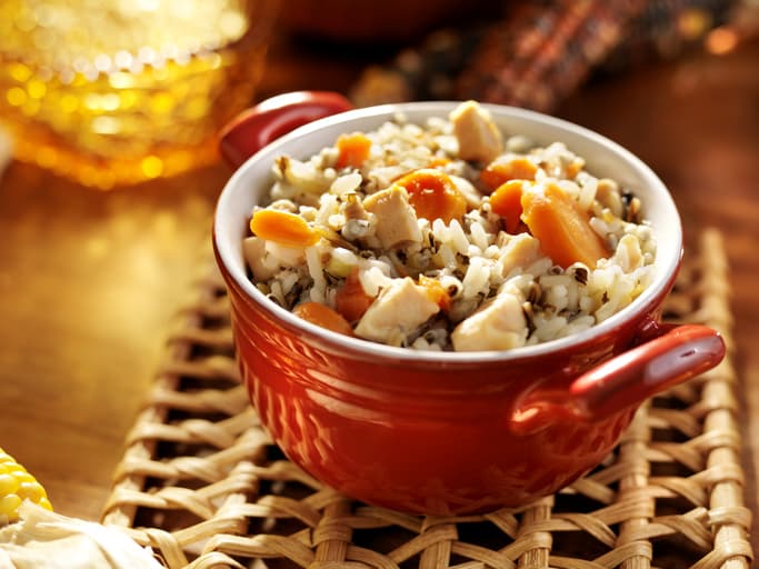 Arroz silvestre con pollo, peras y almendras | Reto 28