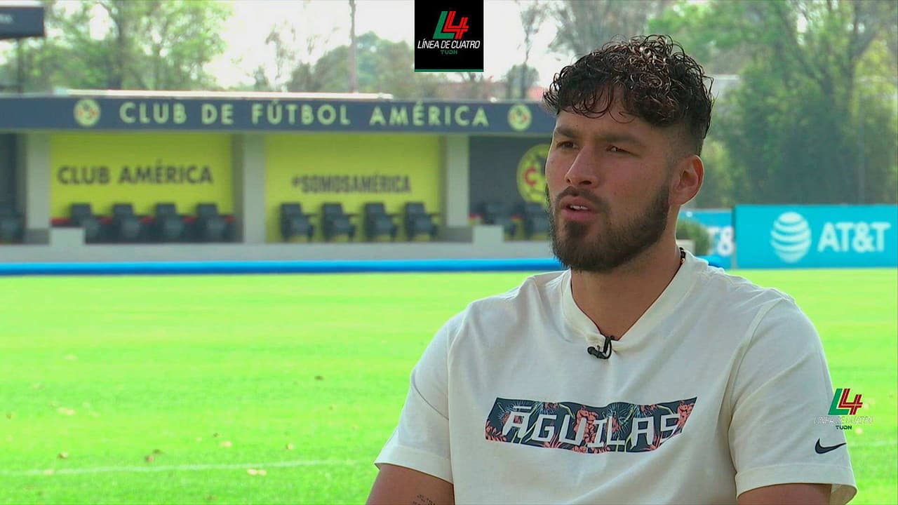 Bruno Valdez, defensa goleador del América. emocionado por empatar a Alfredo Tena