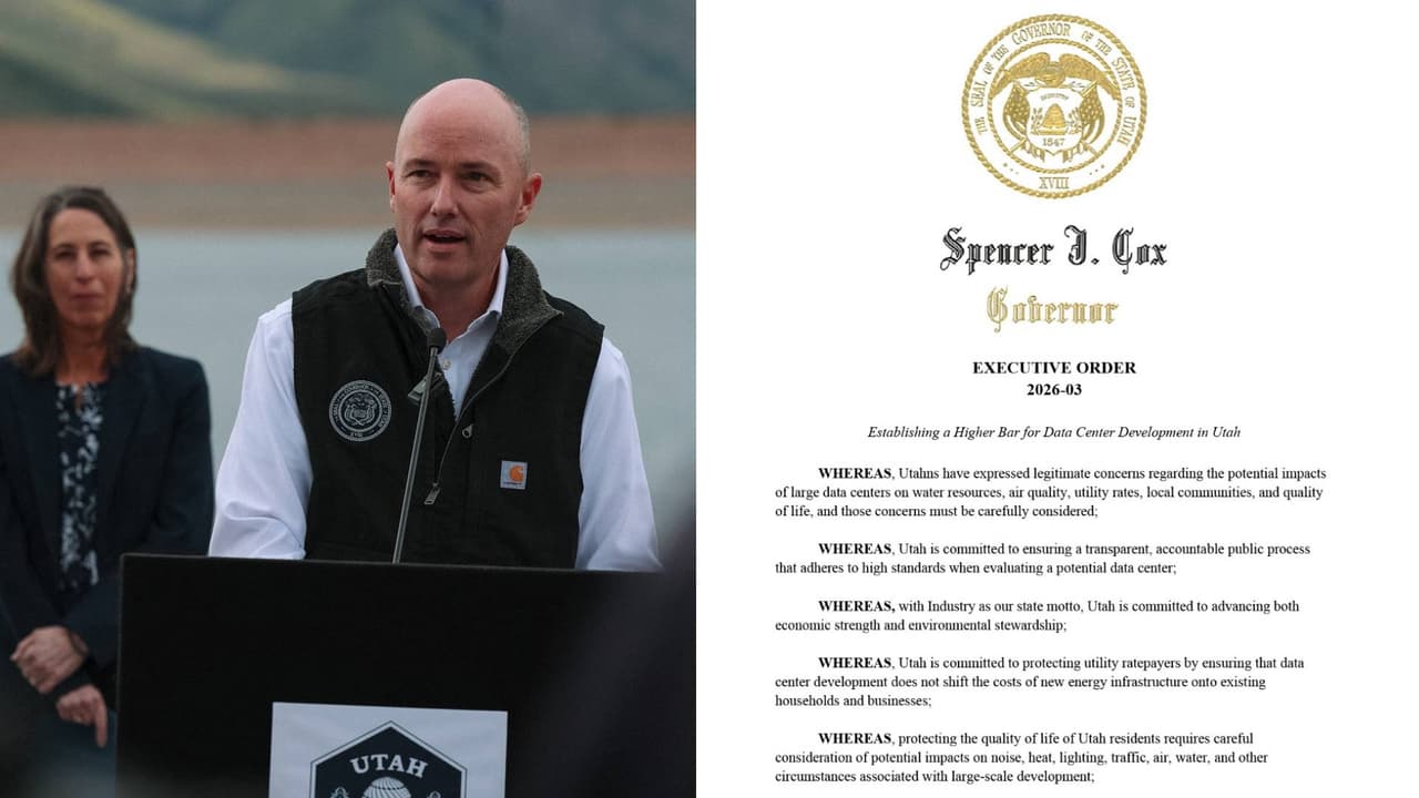 Gobernador Spencer Cox firma orden ejecutiva sobre desarrollo de centros de datos: Tiene efecto inmediato