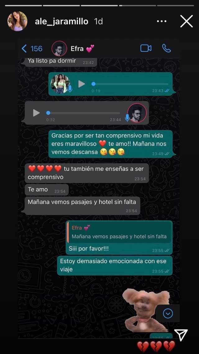 También se escribían para darse las buenas noches y el actor le confesó que 
<b>ella lo enseñó a ser comprensivo</b>.