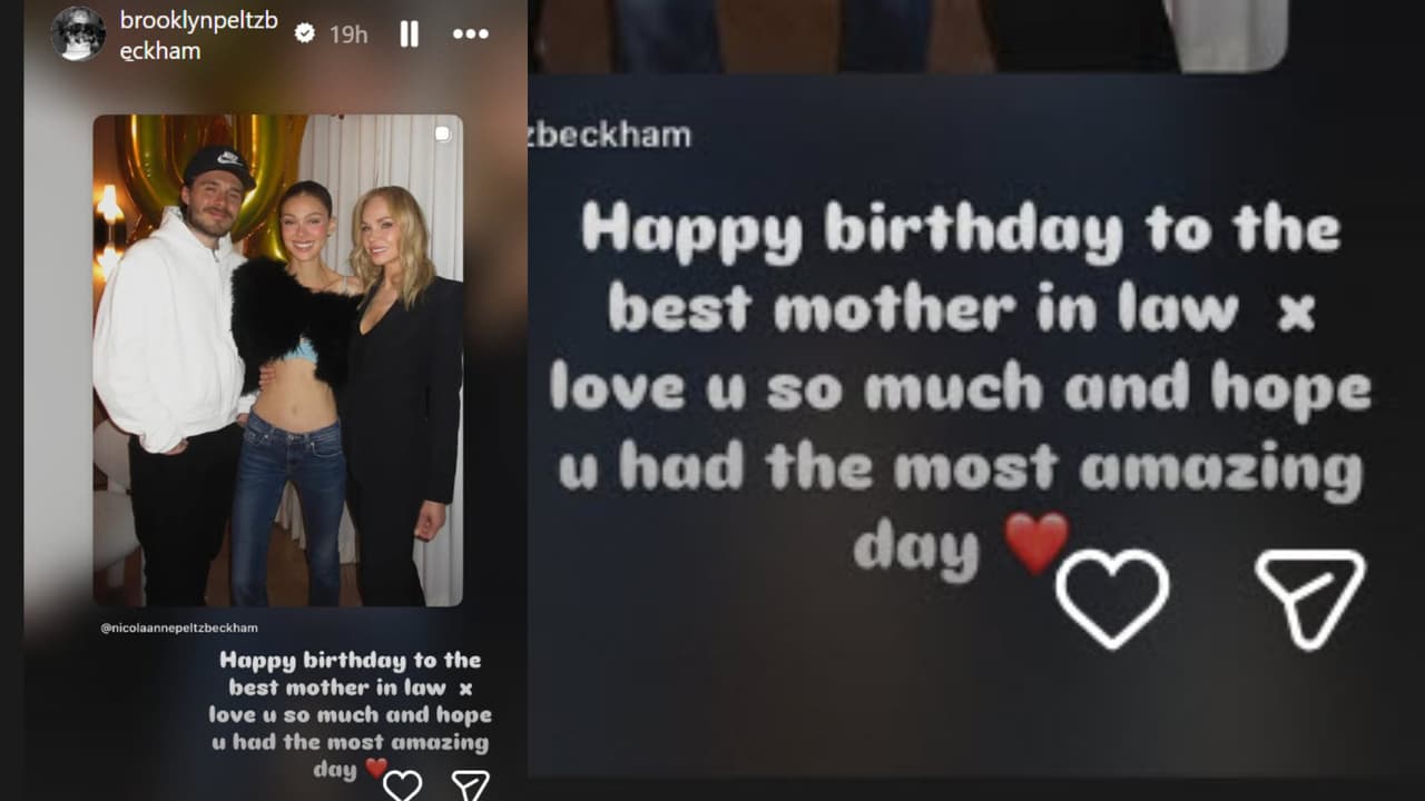 Este es el mensaje que Brooklyn Beckham le dedicó a su suegra Claudia Peltz justo en el Día de la Madre en Reino Unido, ignorando por lo menos en redes a su mamá Victoria Beckham.