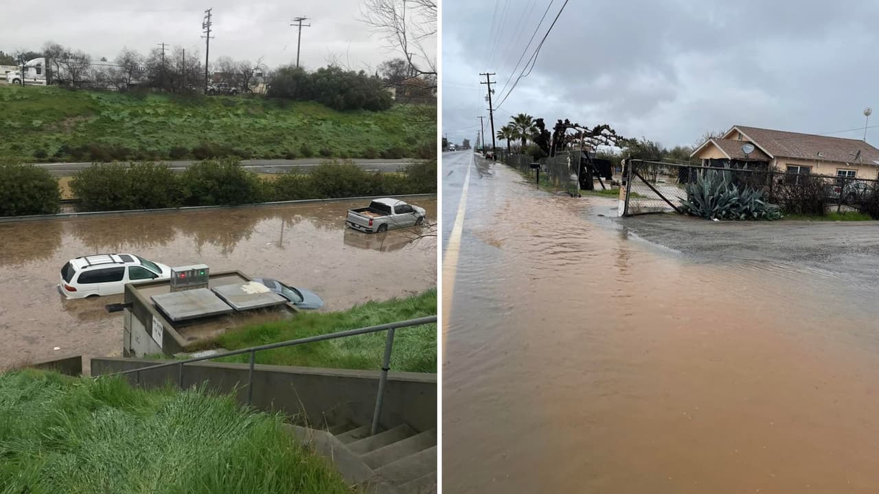 Lluvias por la tormenta invernal provocan inundaciones en comunidades de Tulare