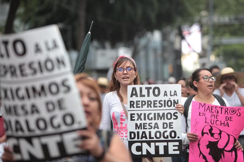 Protesta de la CNTE en la Ciudad de México
