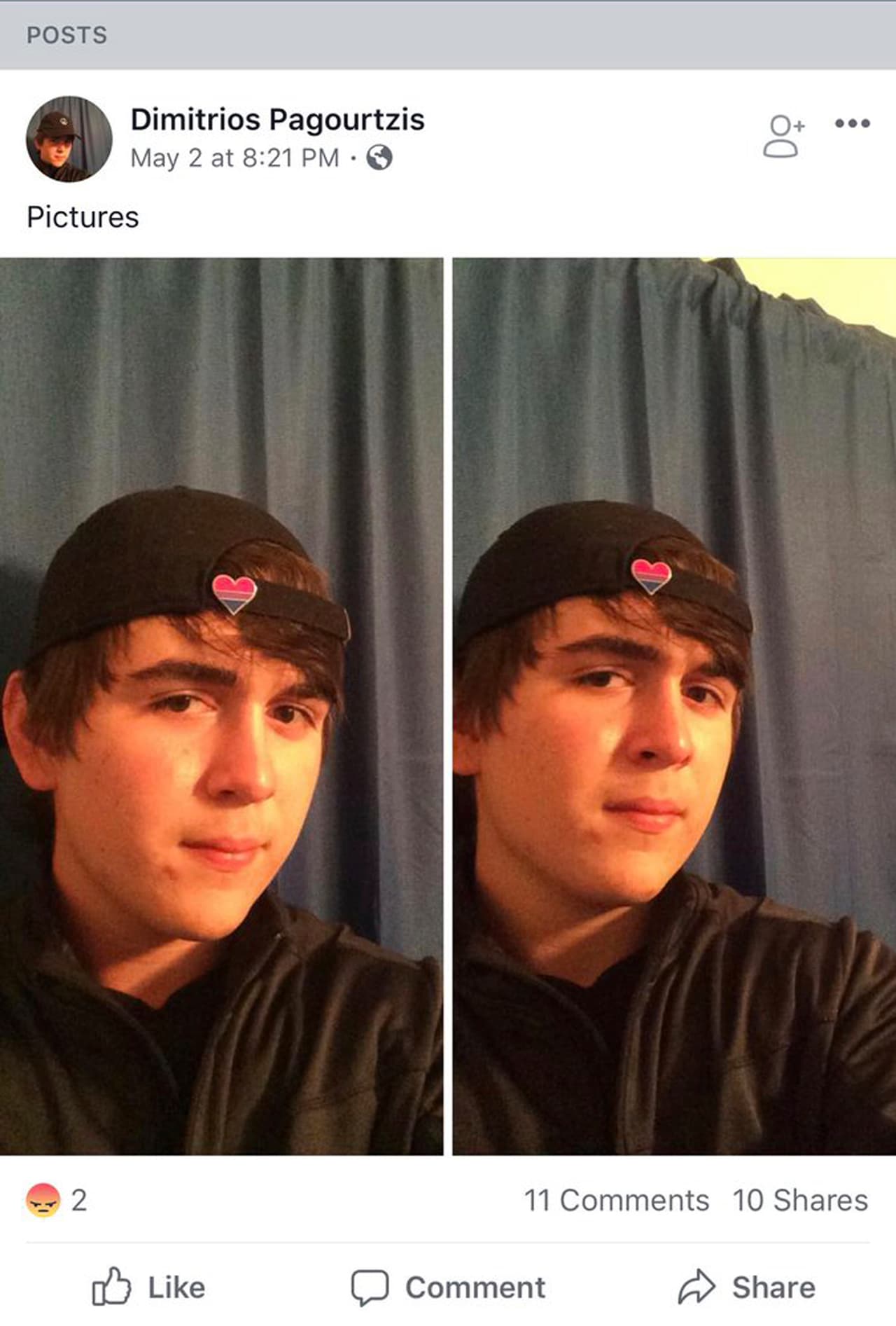 Dimitrios Pagourtzis, de 17 años, en una fotografía de sus redes sociales.