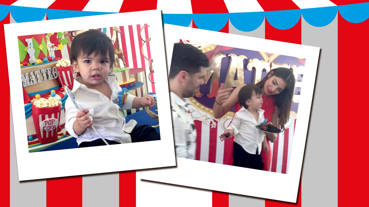 Nuestra primera reina celebró el primer cumpleaños del pequeño Matteo por todo lo alto con una divertida temática circense. Rodeados de amigos y familiares Alejandra y Aníbal lucieron felices junto a su hijo en una celebración que jamás olvidarán.