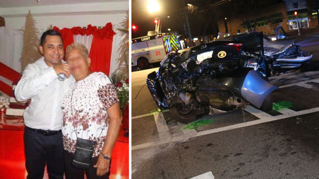 El venezolano Manuel Esteves-Sabino, quien conducía un Toyota Corolla gris, estaba estacionado en el semáforo de la intersección cuando fue impactado por detrás por el Lexus plateado de Diego Romero, informó la policía.