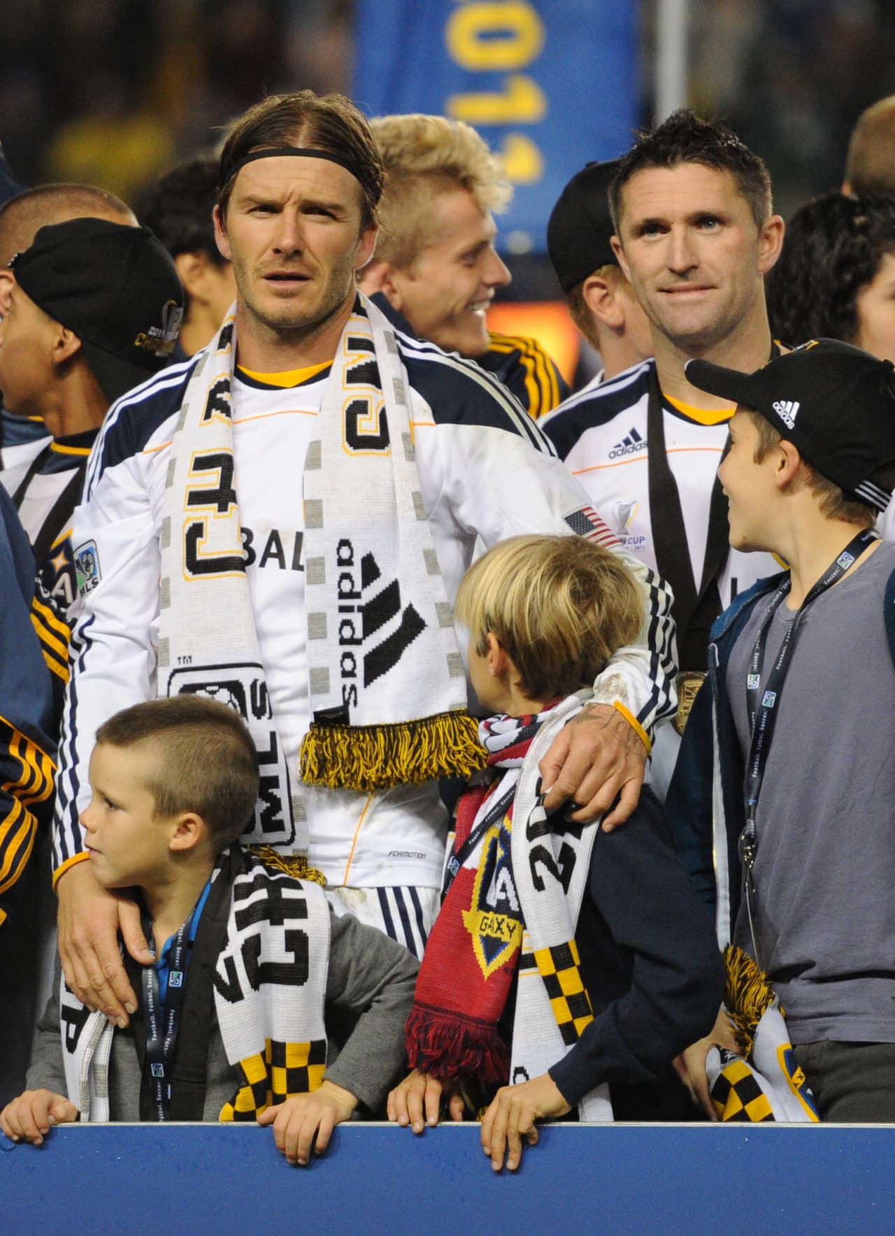 David Beckham y Robbie Keane fueron parte del LA Galaxy que se quedó con la MLS Cup de 2011. (USA Today Images)